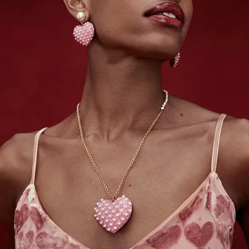 🆕 Pearl Heart Pendant Necklace XoXo (As Is) ❤️ Betsey Johnson - Picture 8 of 8